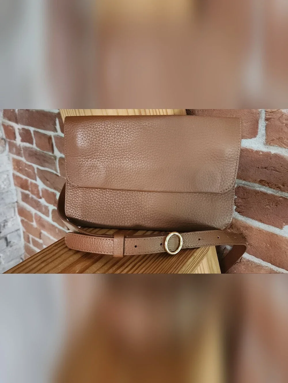 Cuyana System Flap Bag in Dark Chesnut